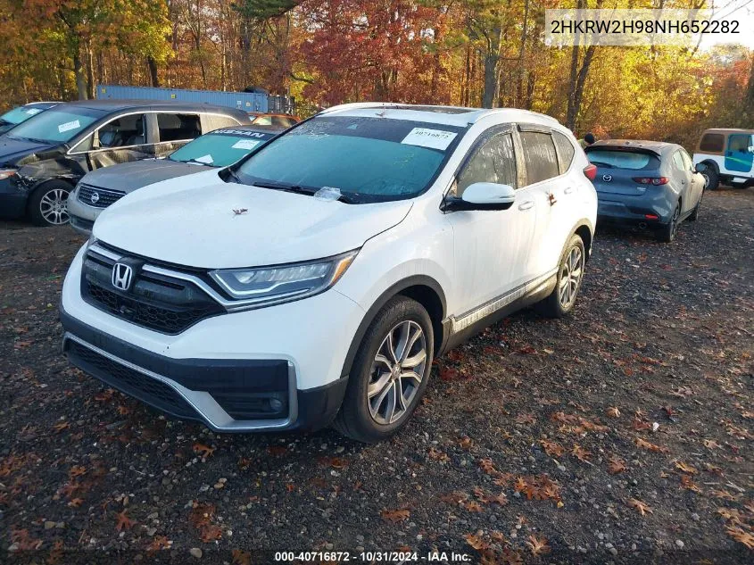 2022 Honda Cr-V Awd Touring VIN: 2HKRW2H98NH652282 Lot: 40716872