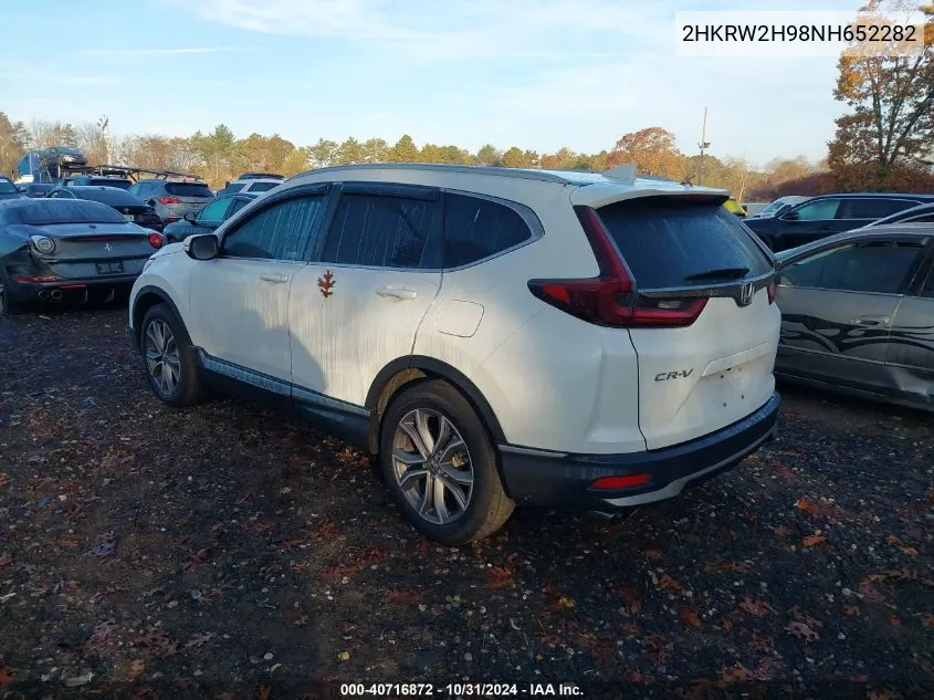 2022 Honda Cr-V Awd Touring VIN: 2HKRW2H98NH652282 Lot: 40716872