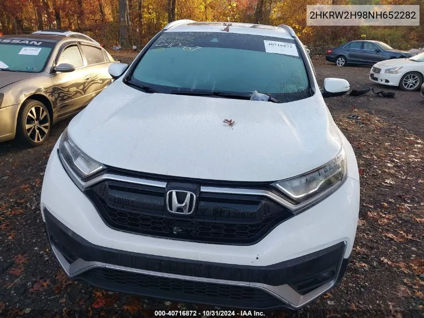 2022 Honda Cr-V Awd Touring VIN: 2HKRW2H98NH652282 Lot: 40716872