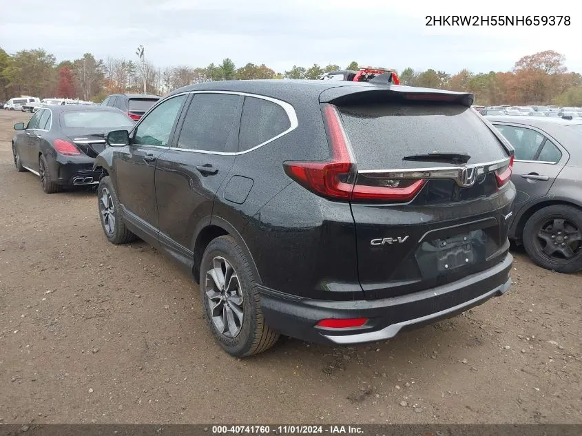 2022 Honda Cr-V Ex VIN: 2HKRW2H55NH659378 Lot: 40741760