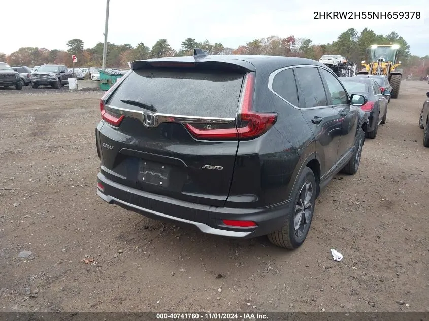 2022 Honda Cr-V Ex VIN: 2HKRW2H55NH659378 Lot: 40741760