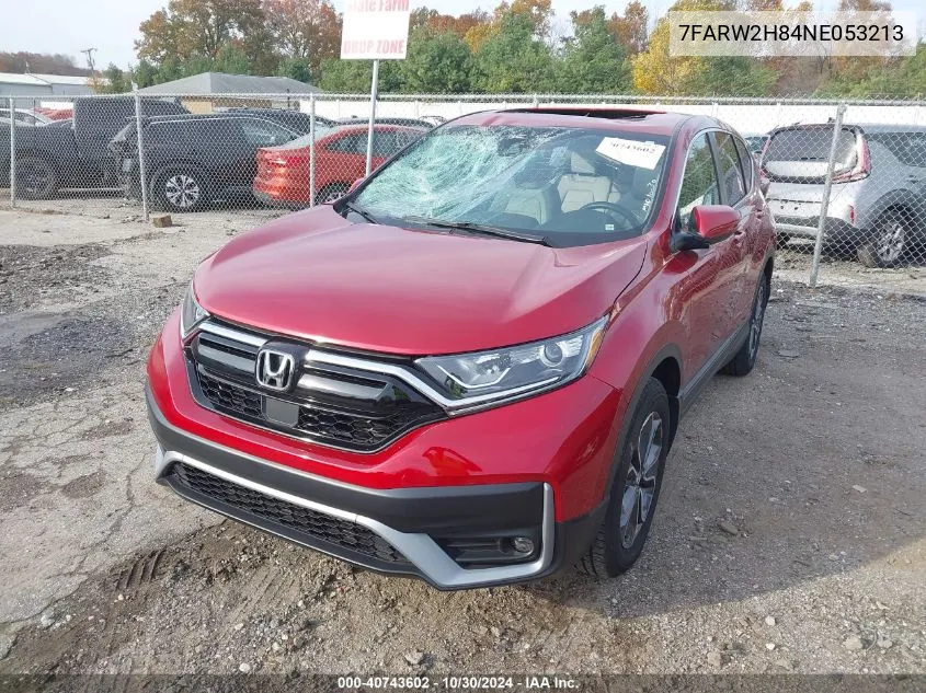 2022 Honda Cr-V Awd Ex-L VIN: 7FARW2H84NE053213 Lot: 40743602