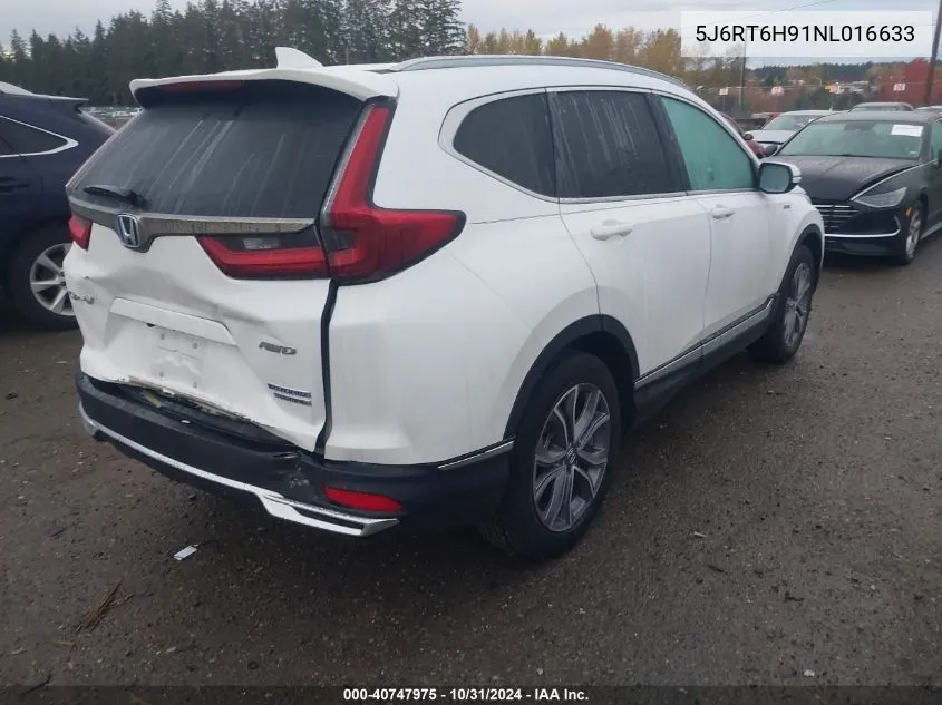 5J6RT6H91NL016633 2022 Honda Cr-V Hybrid Touring