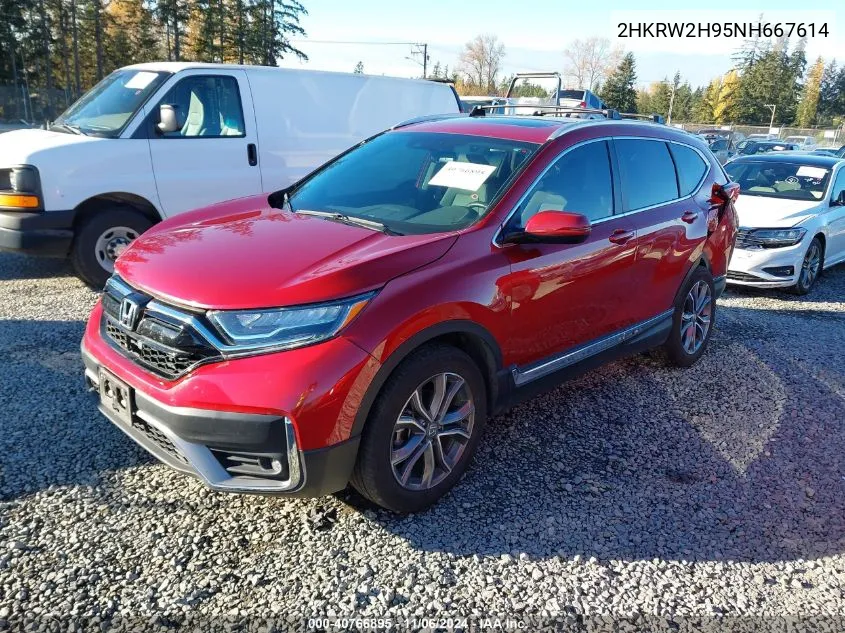 2022 Honda Cr-V Awd Touring VIN: 2HKRW2H95NH667614 Lot: 40766895