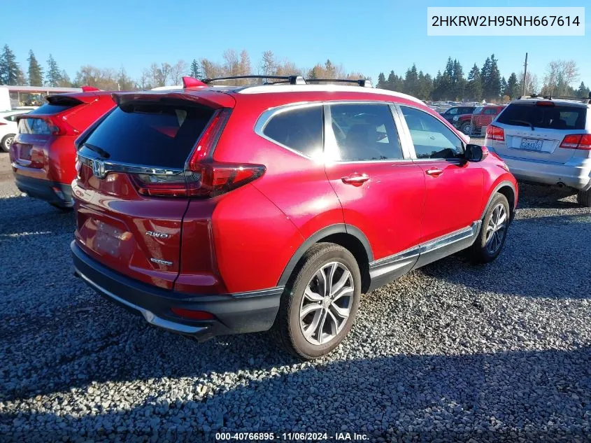 2022 Honda Cr-V Awd Touring VIN: 2HKRW2H95NH667614 Lot: 40766895