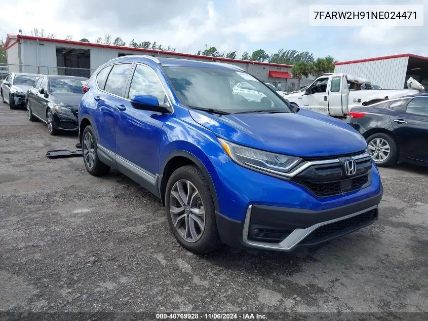 2022 Honda Cr-V Awd Touring VIN: 7FARW2H91NE024471 Lot: 40769928