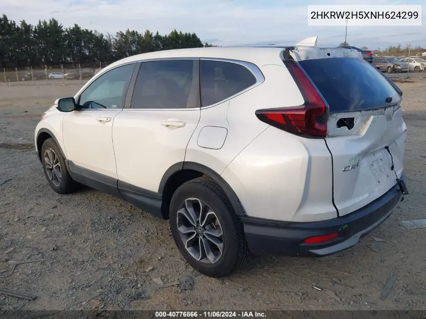 2022 Honda Cr-V Awd Ex VIN: 2HKRW2H5XNH624299 Lot: 40776866