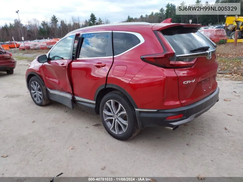 2022 Honda Cr-V Awd Touring VIN: 5J6RW2H99NL005329 Lot: 40781033