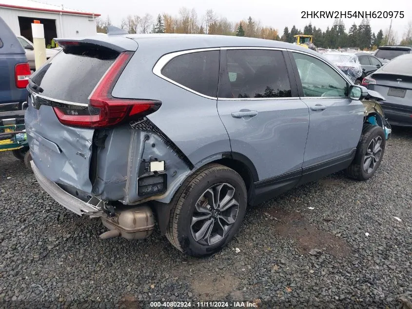 2022 Honda Cr-V Awd Ex VIN: 2HKRW2H54NH620975 Lot: 40802924