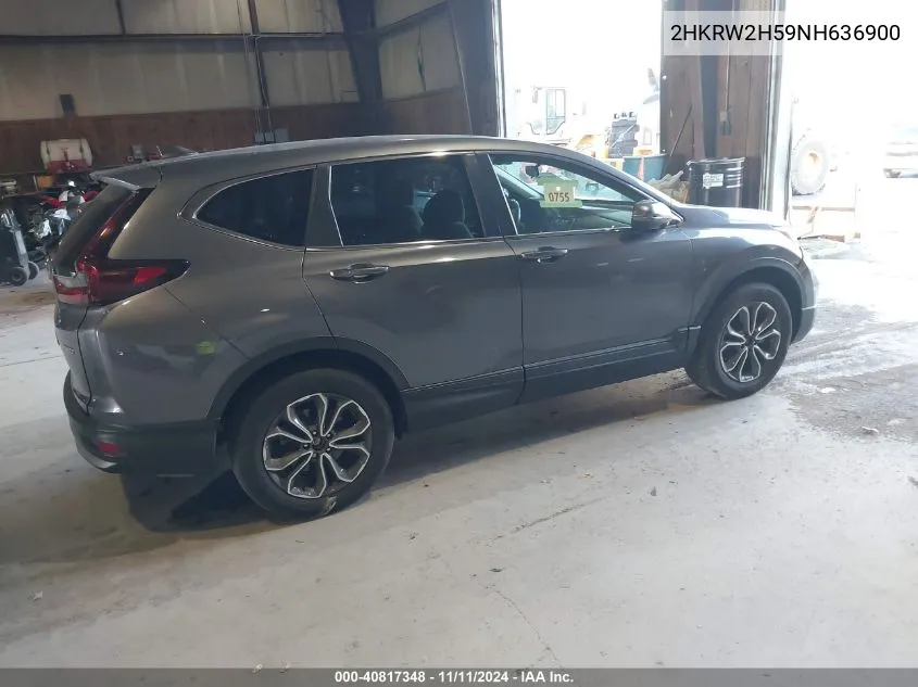 2022 Honda Cr-V Awd Ex VIN: 2HKRW2H59NH636900 Lot: 40817348