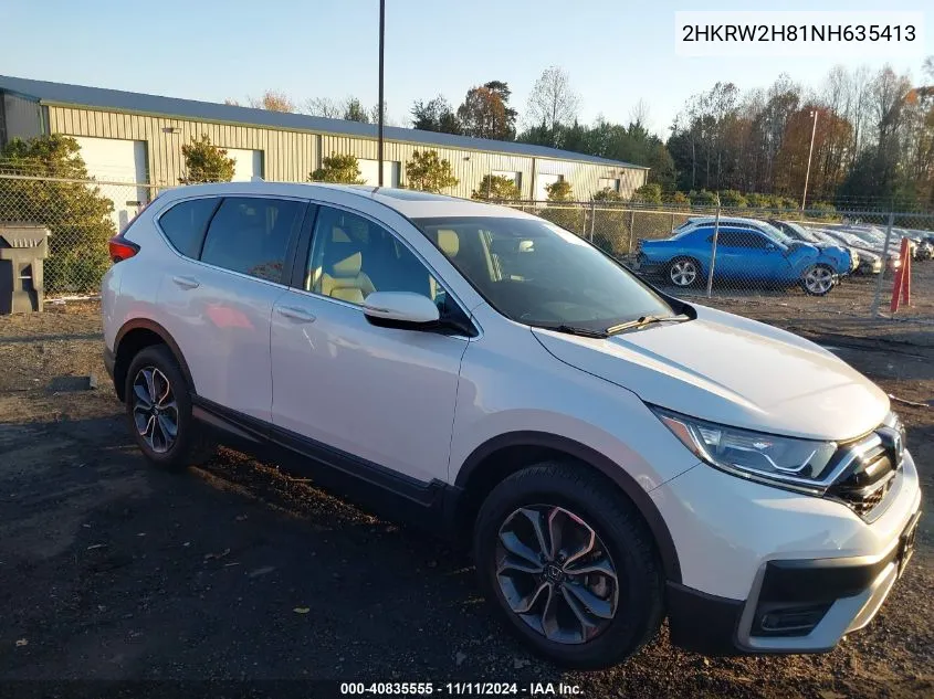 2022 Honda Cr-V Awd Ex-L VIN: 2HKRW2H81NH635413 Lot: 40835555