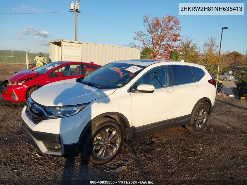 2022 Honda Cr-V Awd Ex-L VIN: 2HKRW2H81NH635413 Lot: 40835555