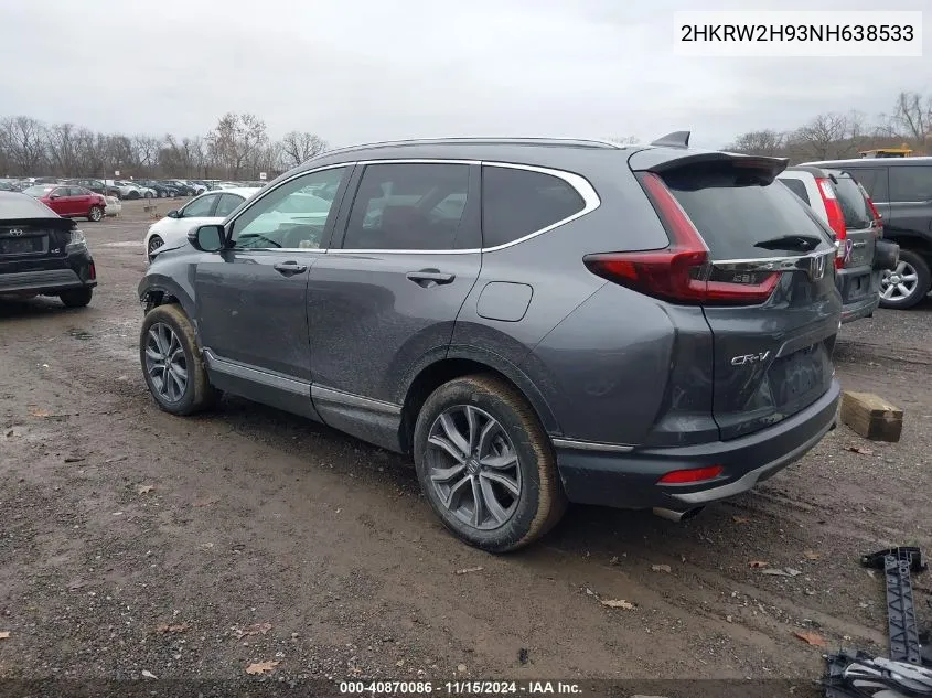 2022 Honda Cr-V Awd Touring VIN: 2HKRW2H93NH638533 Lot: 40870086