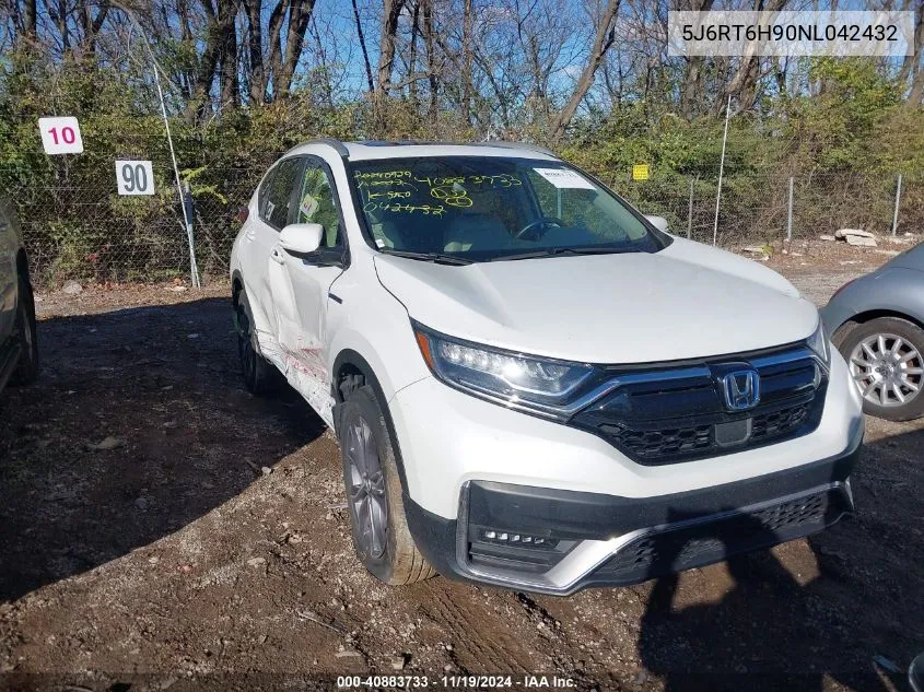 2022 Honda Cr-V Hybrid Touring VIN: 5J6RT6H90NL042432 Lot: 40883733