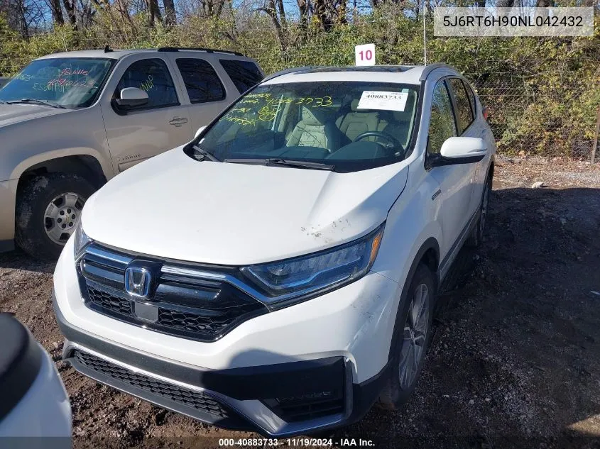 2022 Honda Cr-V Hybrid Touring VIN: 5J6RT6H90NL042432 Lot: 40883733