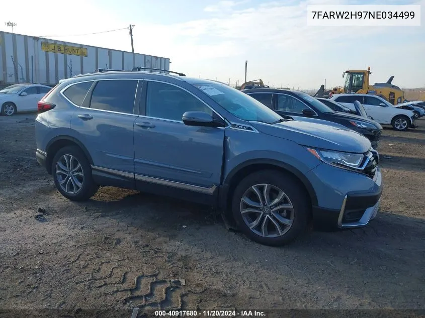 2022 Honda Cr-V Awd Touring VIN: 7FARW2H97NE034499 Lot: 40917680