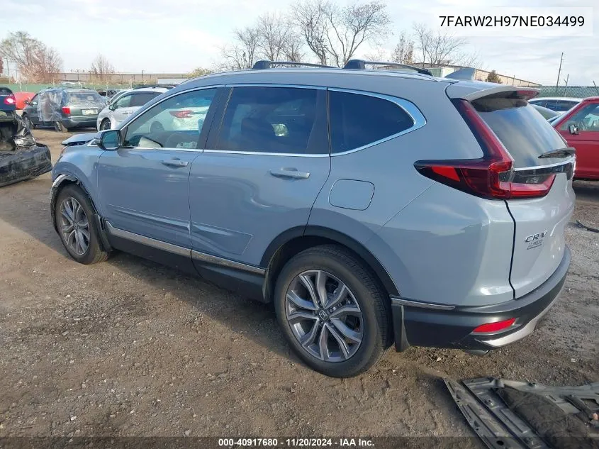 2022 Honda Cr-V Awd Touring VIN: 7FARW2H97NE034499 Lot: 40917680