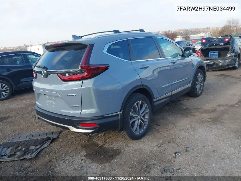 2022 Honda Cr-V Awd Touring VIN: 7FARW2H97NE034499 Lot: 40917680