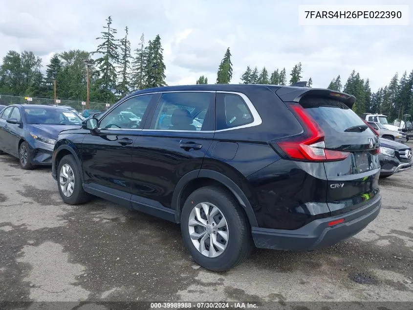 2023 Honda Cr-V Lx Awd VIN: 7FARS4H26PE022390 Lot: 39989988