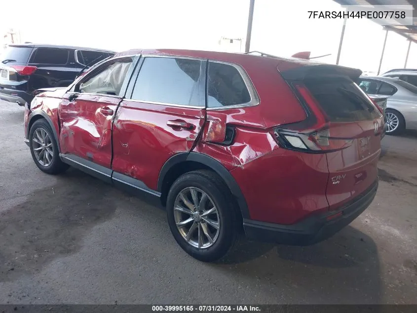 2023 Honda Cr-V Ex Awd VIN: 7FARS4H44PE007758 Lot: 39995165