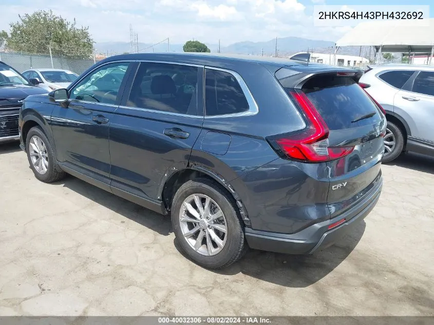 2023 Honda Cr-V Ex Awd VIN: 2HKRS4H43PH432692 Lot: 40032306