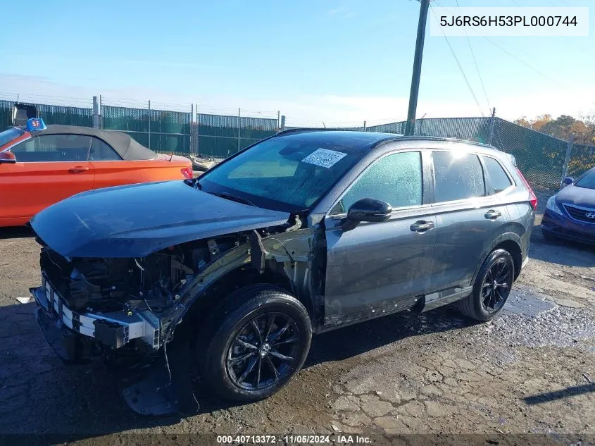 2023 Honda Cr-V Hybrid Sport VIN: 5J6RS6H53PL000744 Lot: 40713372