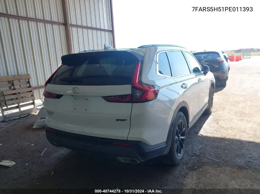 2023 Honda Cr-V Hybrid Sport VIN: 7FARS5H51PE011393 Lot: 40744278