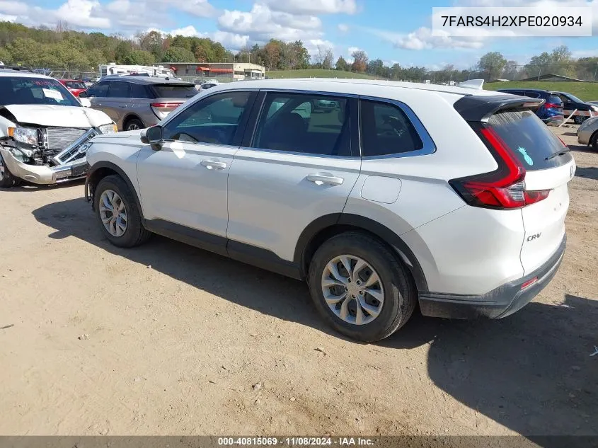 2023 Honda Cr-V Lx Awd VIN: 7FARS4H2XPE020934 Lot: 40815069