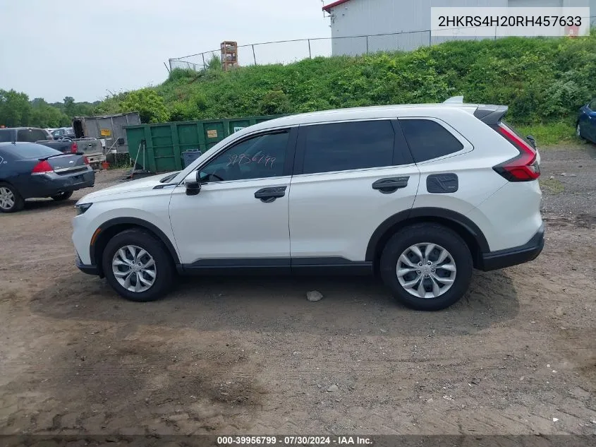 2024 Honda Cr-V Lx Awd VIN: 2HKRS4H20RH457633 Lot: 39956799