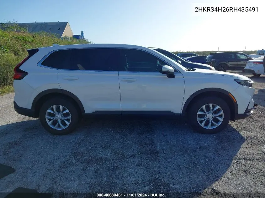 2024 Honda Cr-V Lx Awd VIN: 2HKRS4H26RH435491 Lot: 40680461