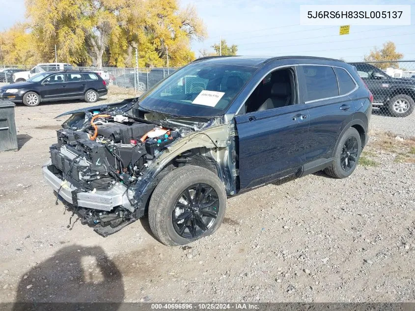 2025 Honda Cr-V Hybrid Sport-L VIN: 5J6RS6H83SL005137 Lot: 40696596