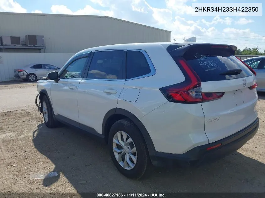 2025 Honda Cr-V Lx Awd VIN: 2HKRS4H23SH422350 Lot: 40827186