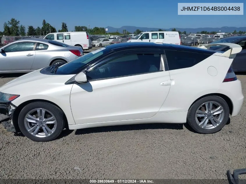 2011 Honda Cr-Z Ex VIN: JHMZF1D64BS004438 Lot: 39830649