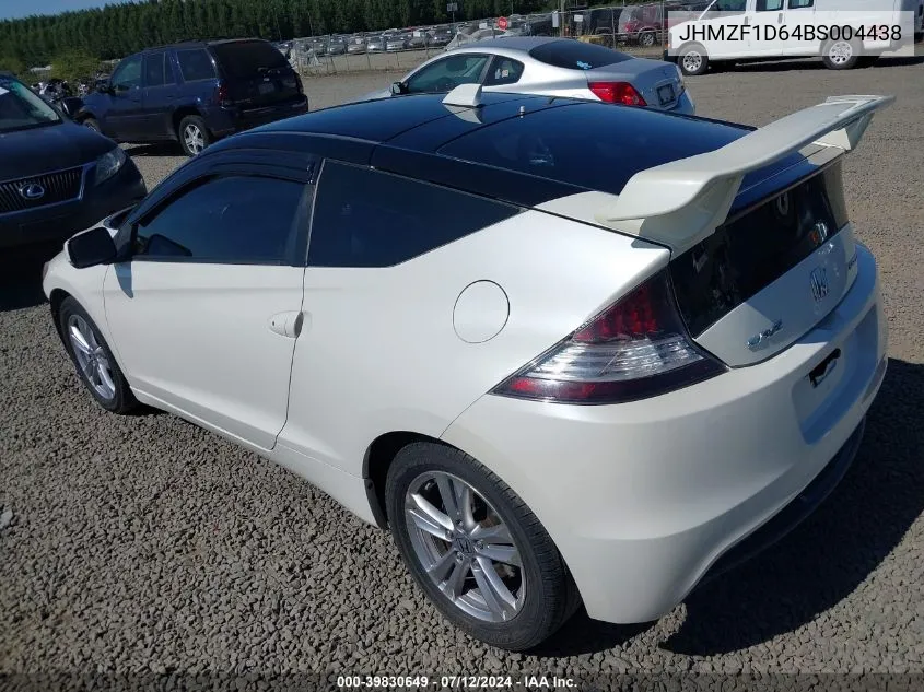 2011 Honda Cr-Z Ex VIN: JHMZF1D64BS004438 Lot: 39830649