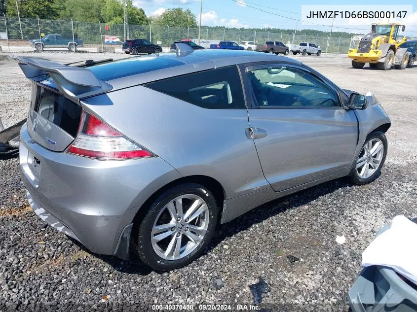 2011 Honda Cr-Z Ex VIN: JHMZF1D66BS000147 Lot: 40370438