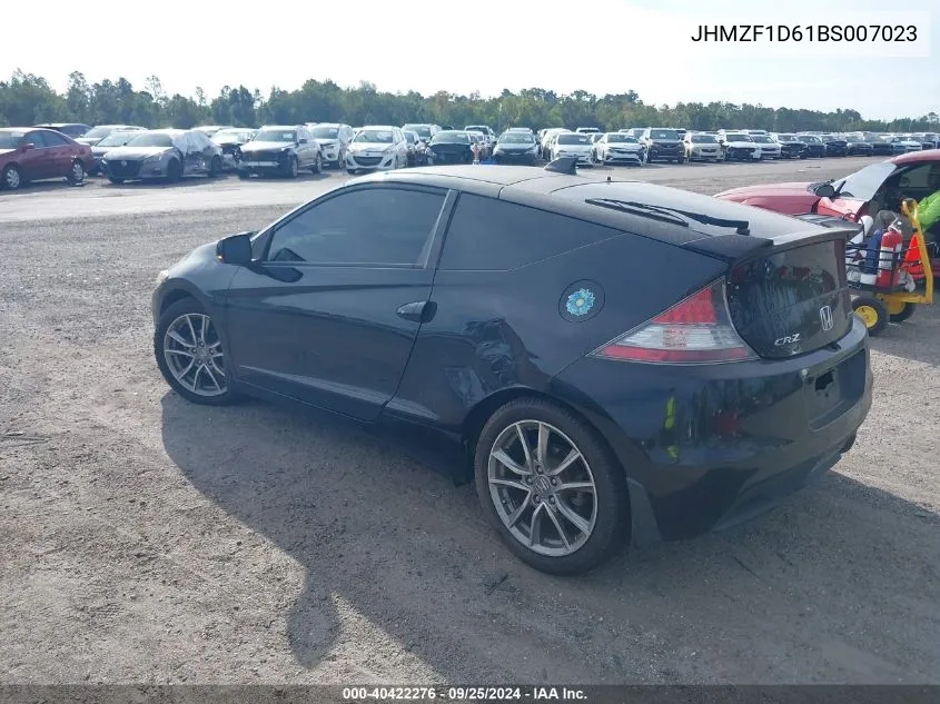 2011 Honda Cr-Z Ex VIN: JHMZF1D61BS007023 Lot: 40422276