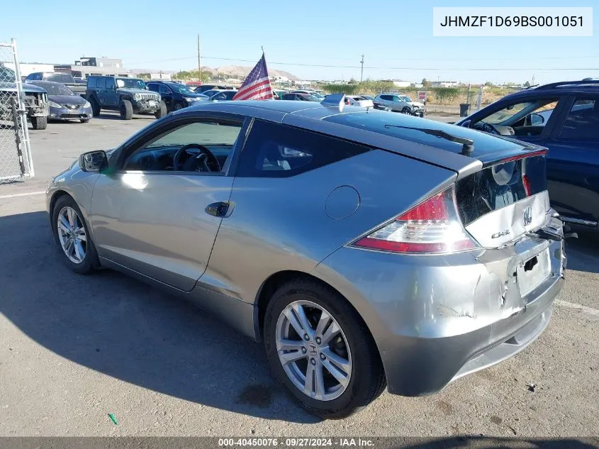 2011 Honda Cr-Z Ex VIN: JHMZF1D69BS001051 Lot: 40450076