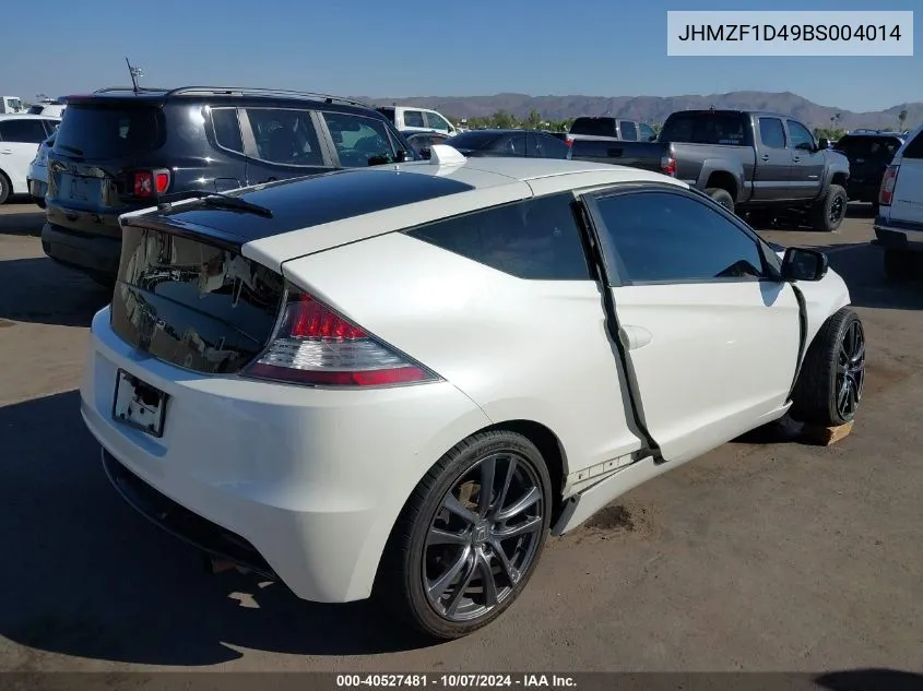 2011 Honda Cr-Z VIN: JHMZF1D49BS004014 Lot: 40527481