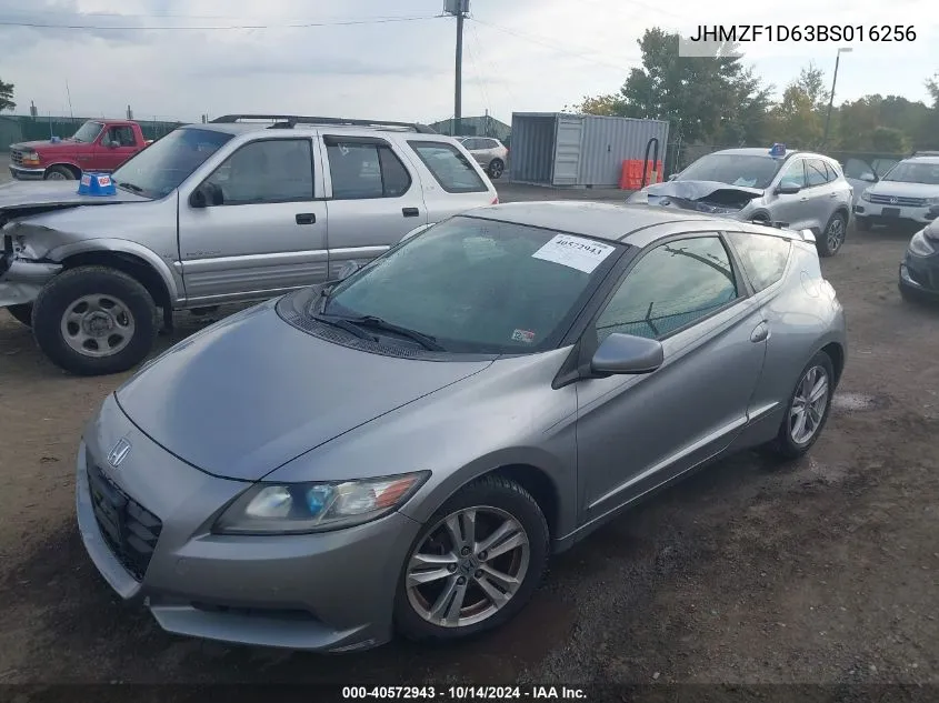 2011 Honda Cr-Z Ex VIN: JHMZF1D63BS016256 Lot: 40572943