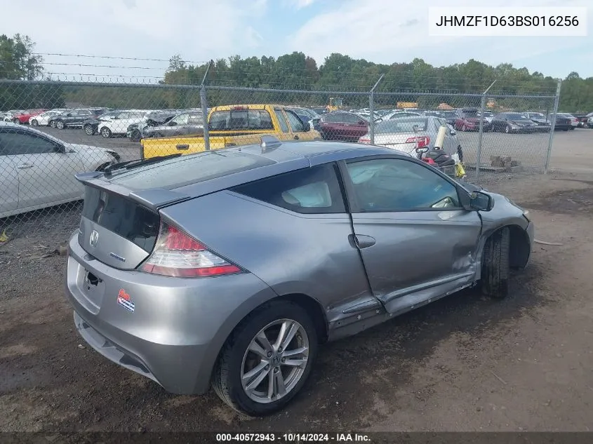 2011 Honda Cr-Z Ex VIN: JHMZF1D63BS016256 Lot: 40572943