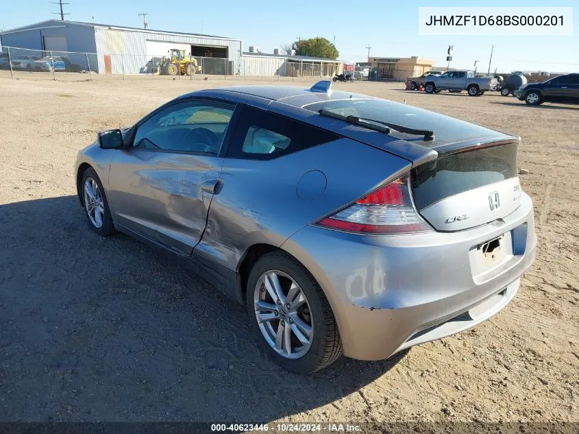 2011 Honda Cr-Z Ex VIN: JHMZF1D68BS000201 Lot: 40623446