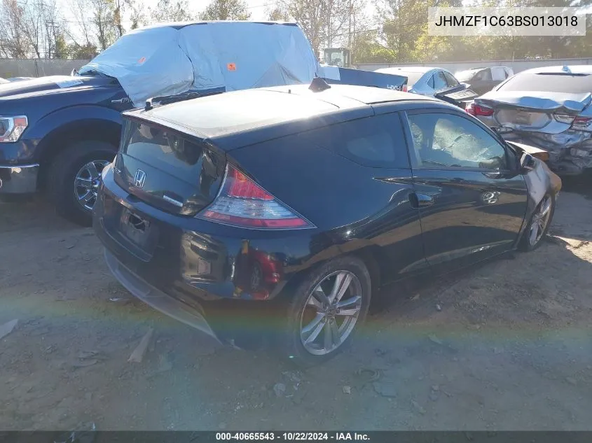 2011 Honda Cr-Z Ex VIN: JHMZF1C63BS013018 Lot: 40665543