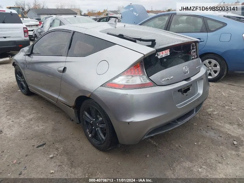 2011 Honda Cr-Z Ex VIN: JHMZF1D69BS003141 Lot: 40706713