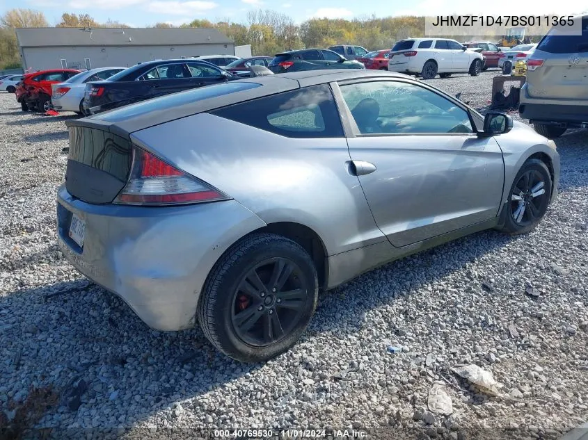 2011 Honda Cr-Z VIN: JHMZF1D47BS011365 Lot: 40769530