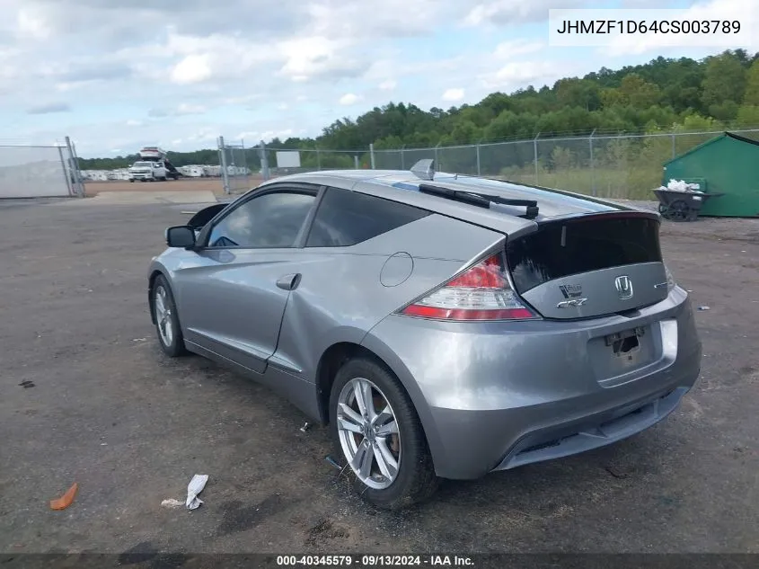 2012 Honda Cr-Z Ex VIN: JHMZF1D64CS003789 Lot: 40345579