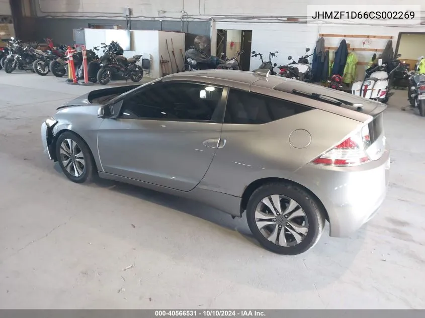 2012 Honda Cr-Z Ex VIN: JHMZF1D66CS002269 Lot: 40566531