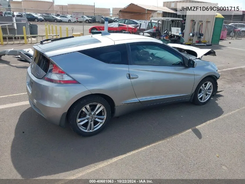 2012 Honda Cr-Z Ex VIN: JHMZF1D69CS001715 Lot: 40681063