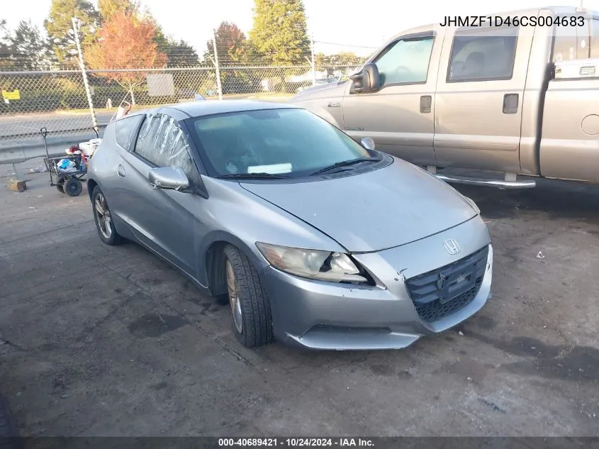 2012 Honda Cr-Z VIN: JHMZF1D46CS004683 Lot: 40689421