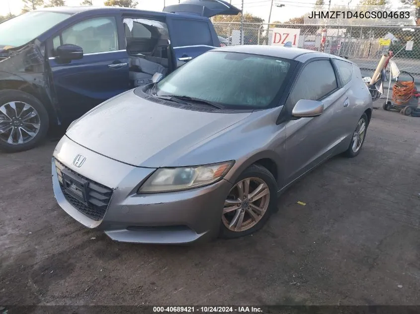 2012 Honda Cr-Z VIN: JHMZF1D46CS004683 Lot: 40689421