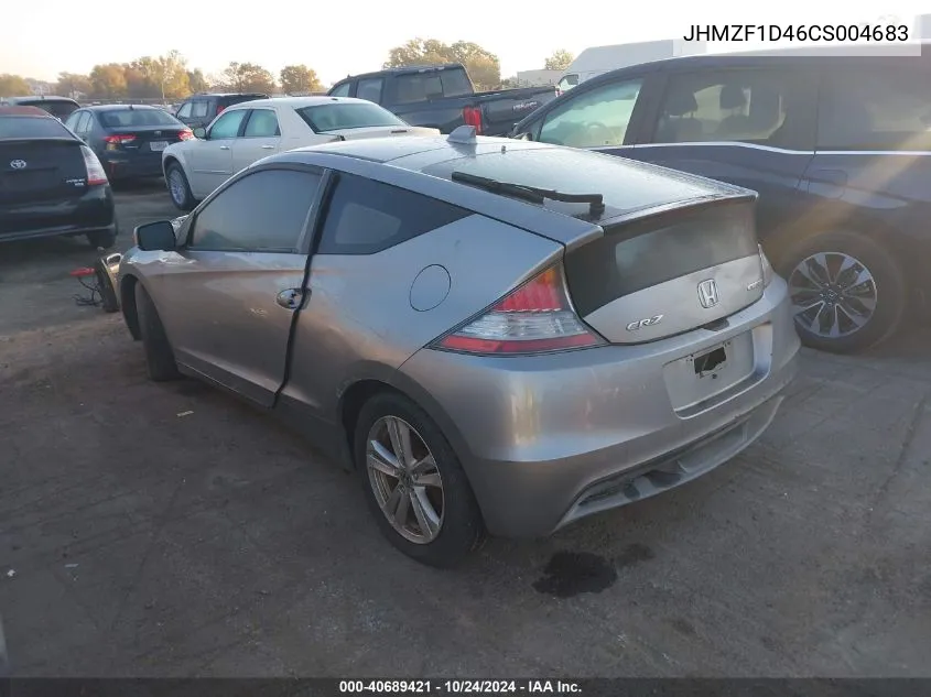 2012 Honda Cr-Z VIN: JHMZF1D46CS004683 Lot: 40689421